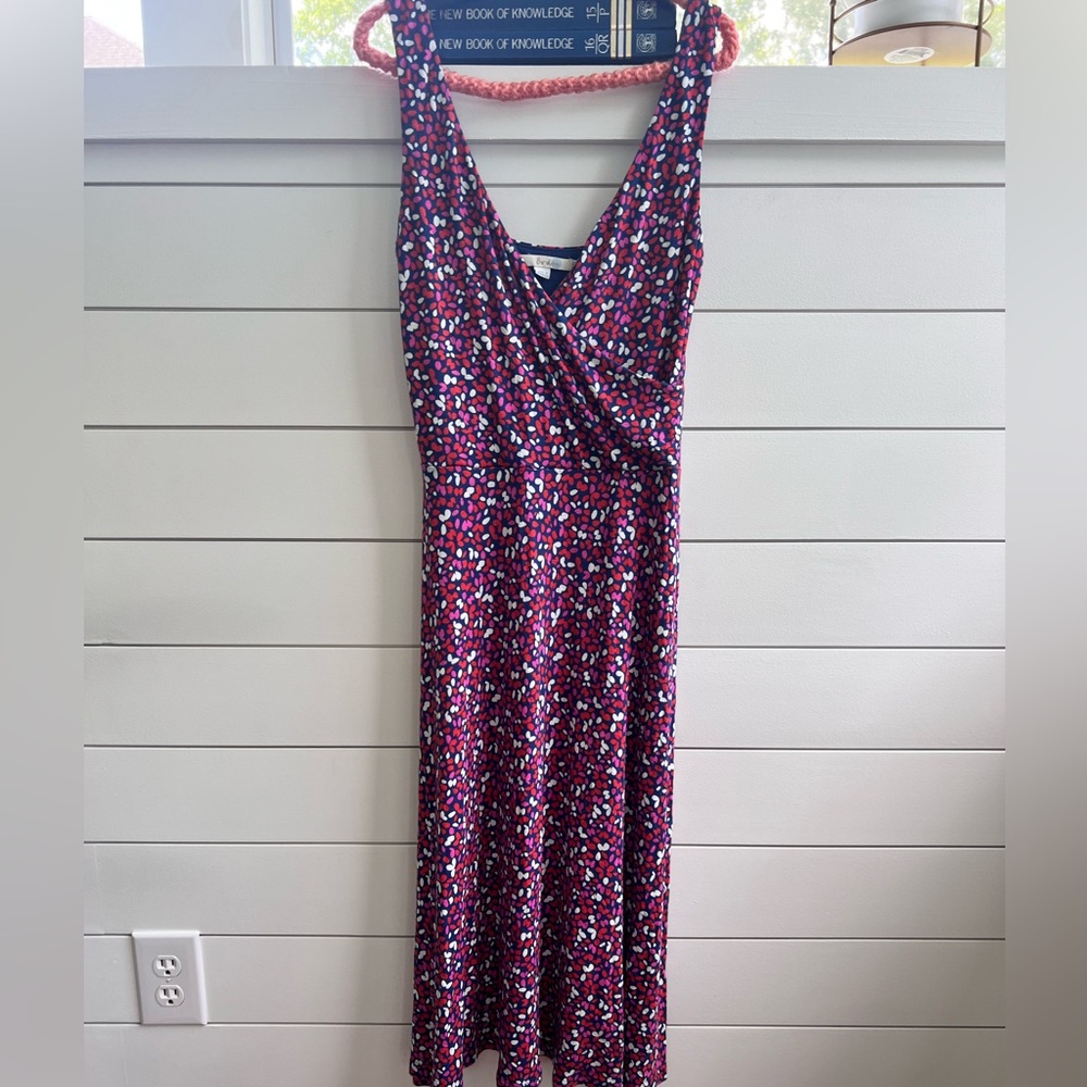 Boden Willa Jersey Faux Wrap Dress V-Neck Casual Sleeveless Size 6